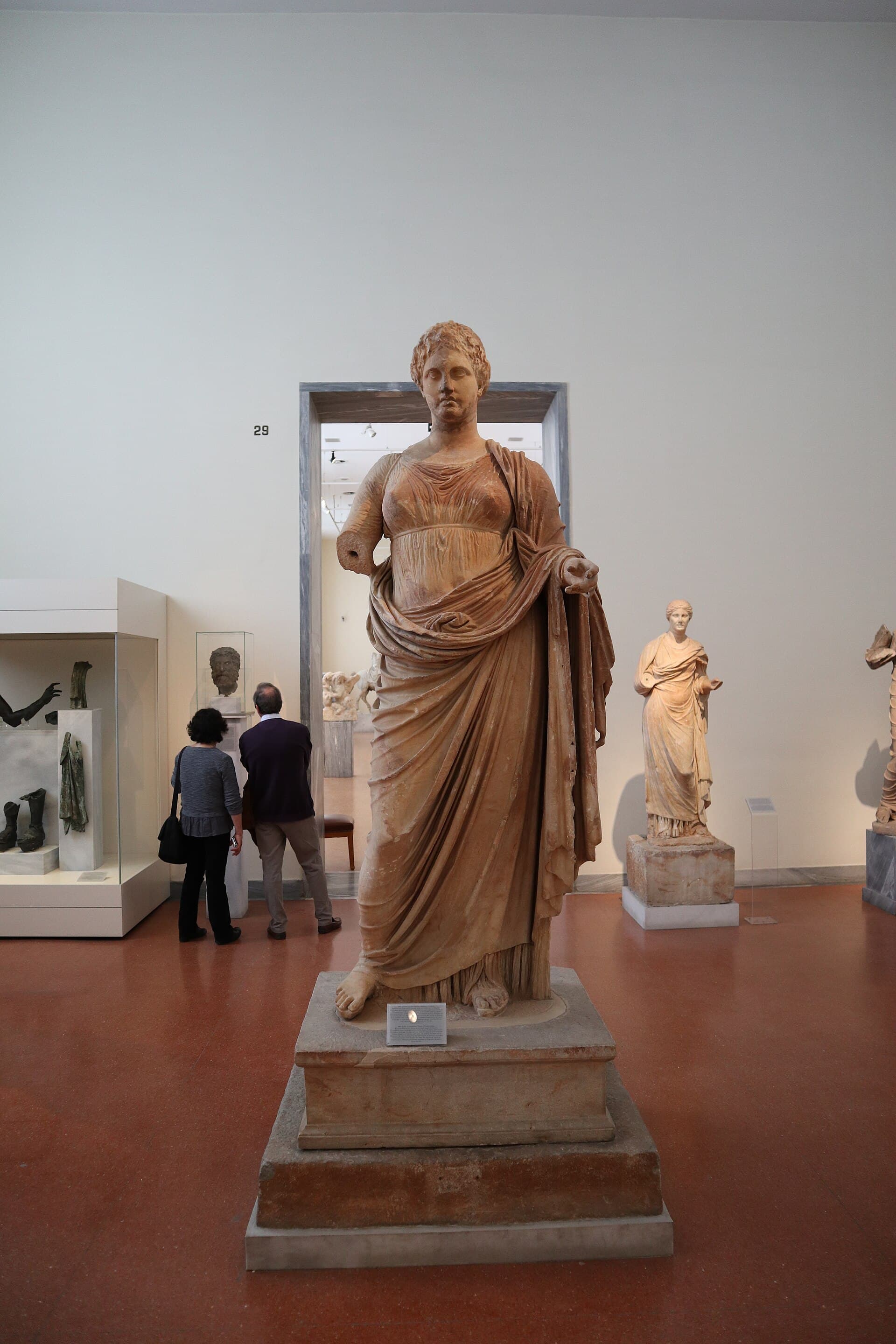 The marble statue of Themis found at Rhamnous, carved about 300 BCE.
